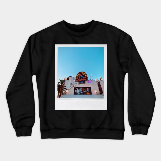 Cafe Mambo Ibiza Polaroid Print Crewneck Sweatshirt by simplythewest